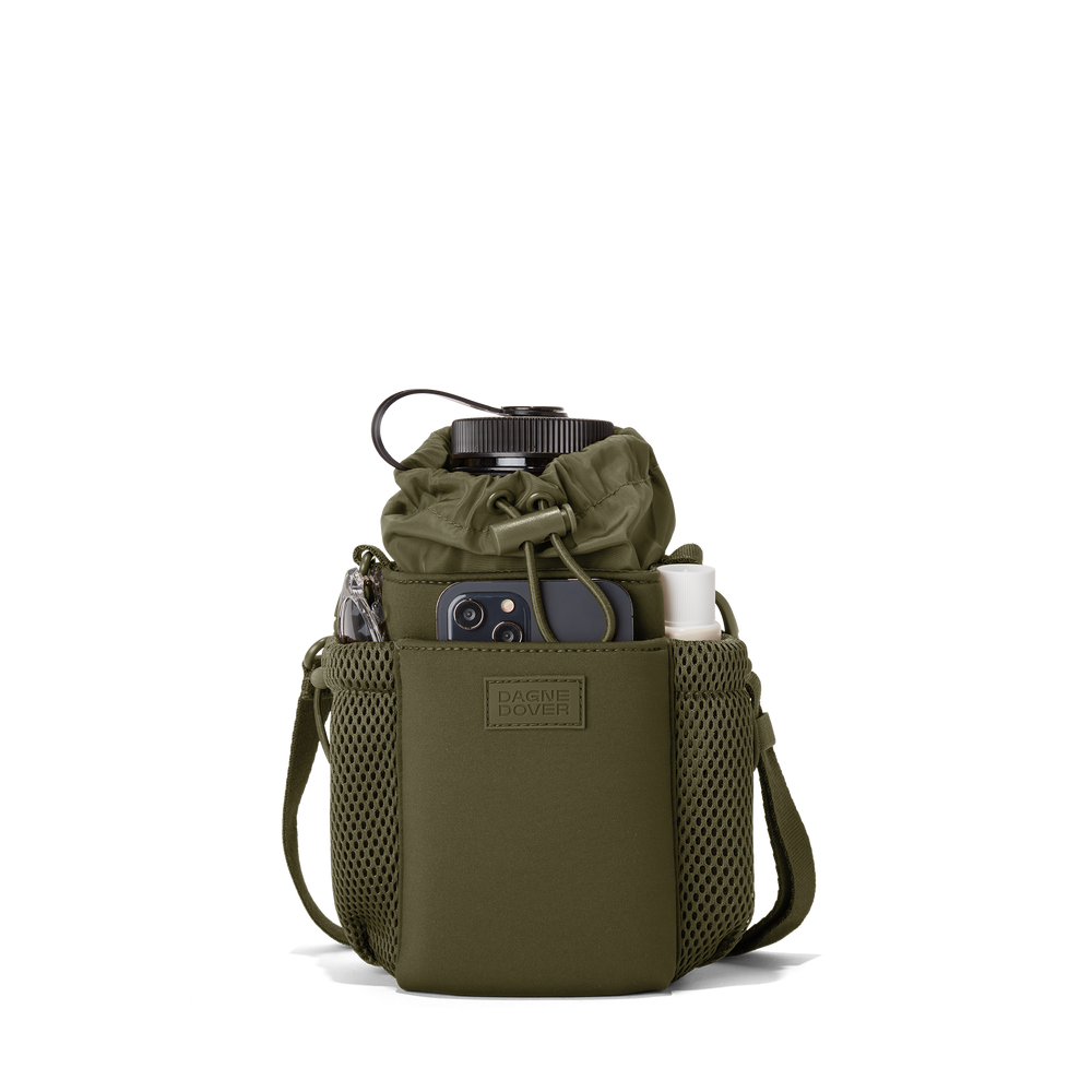 Sloan Water Bottle Sling in Dark Moss