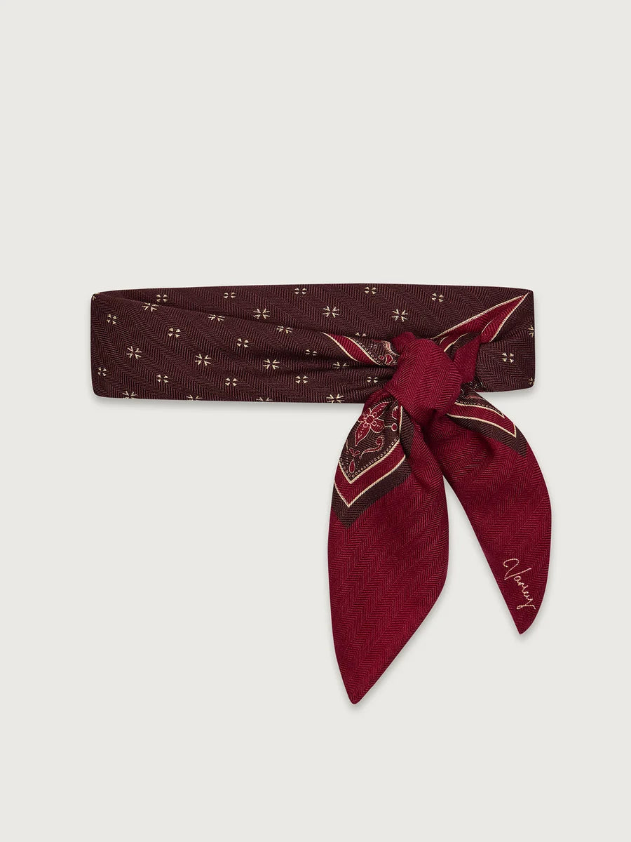 Wool Blend Border Scarf