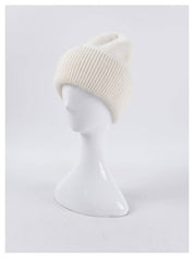 Angora Beanie Hat - Ivory