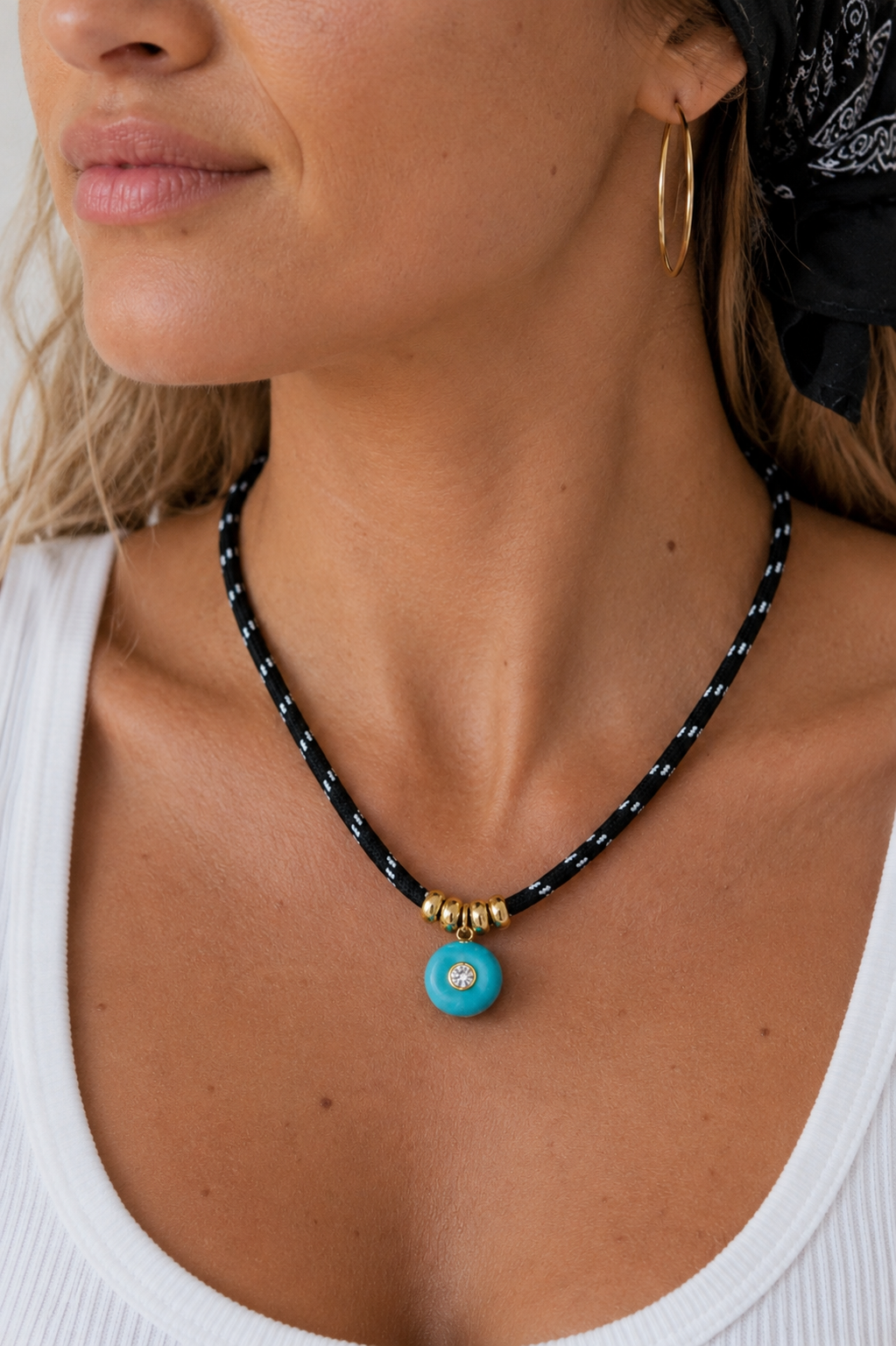 Turquoise Tide Cord Necklace
