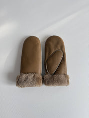 SHEARLING MITTENS