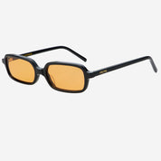 Miki Acetate Rectangular Unisex Sunglasses Black