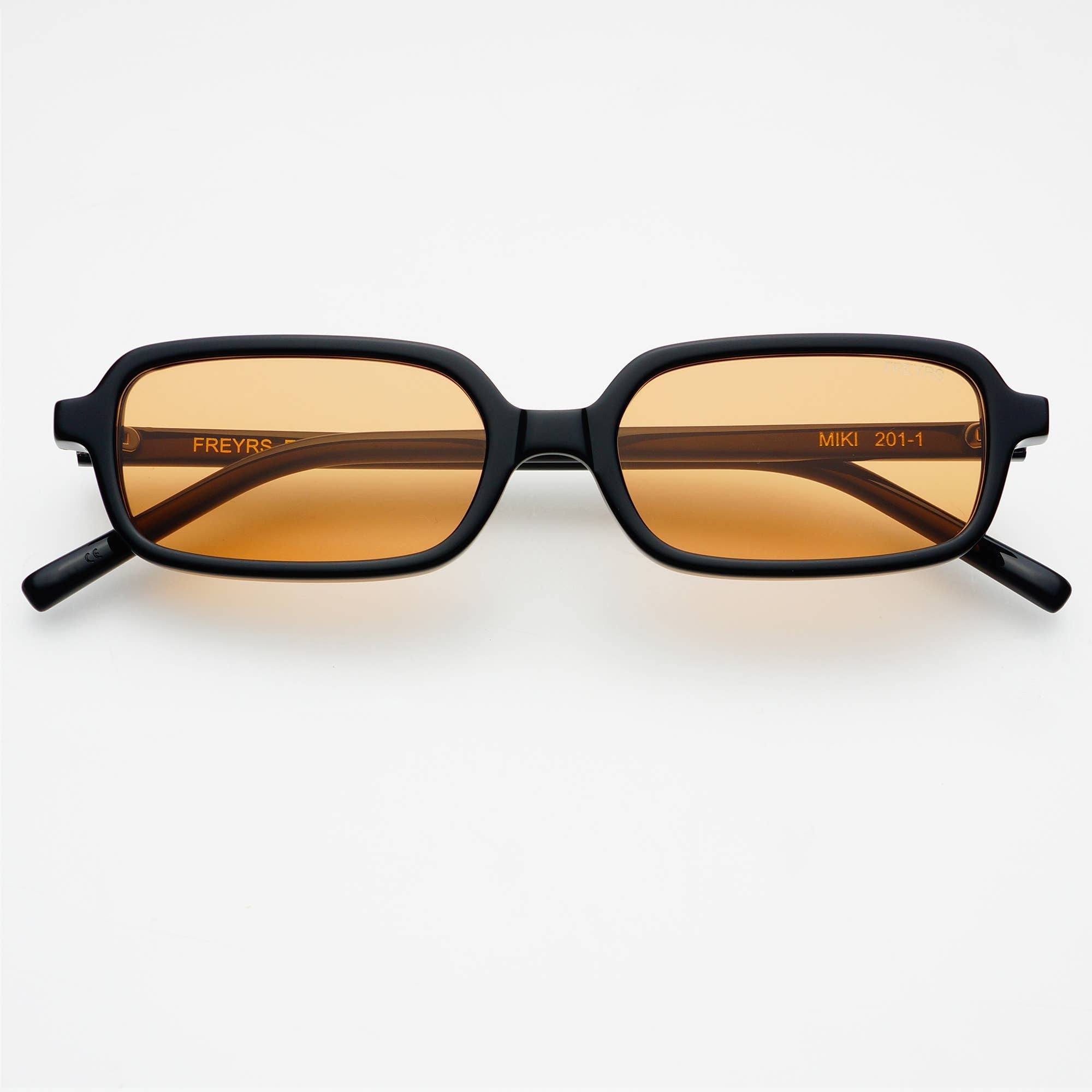 Miki Acetate Rectangular Unisex Sunglasses Black