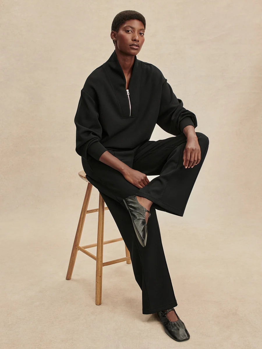 The Wide Leg Pant 28" Black