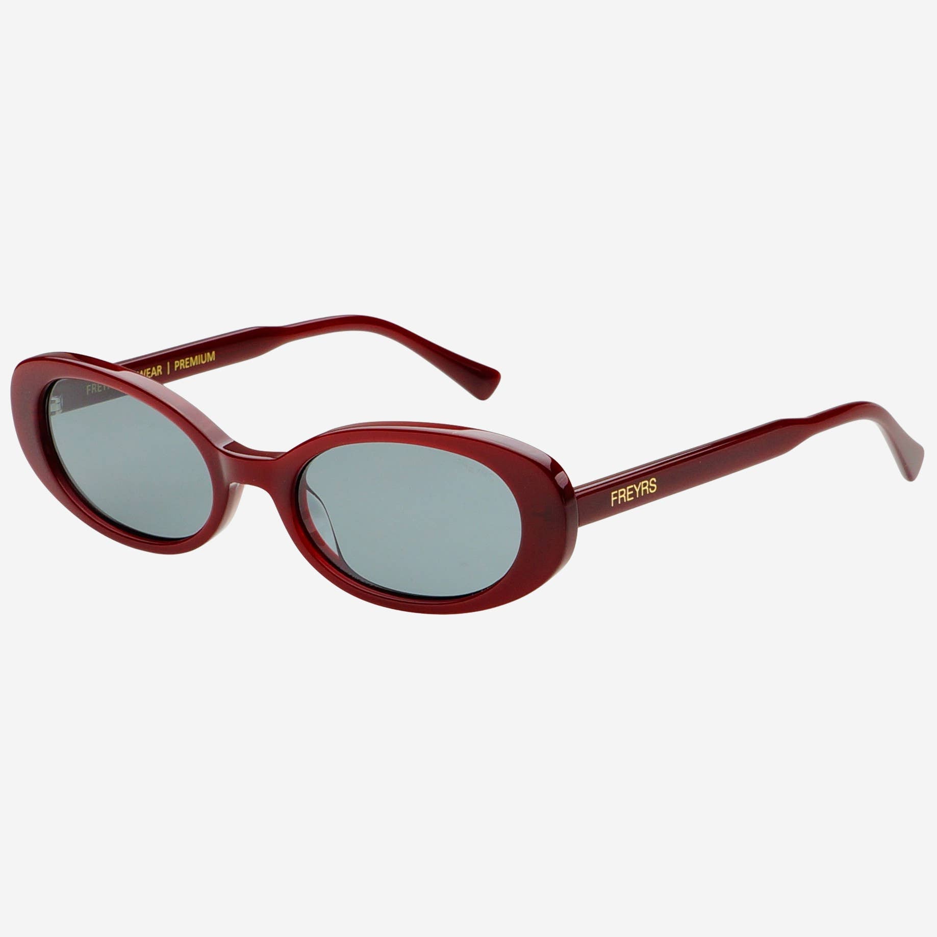 Mimi Acetate Oval Sunglasses Burgundy