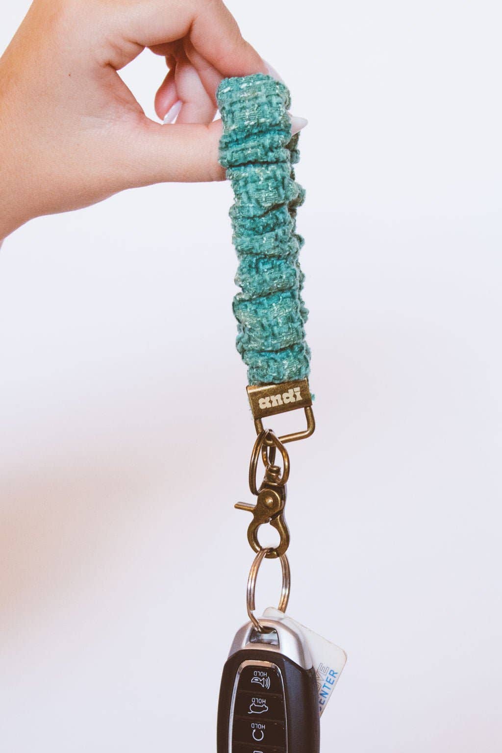 Green Knit Keychain