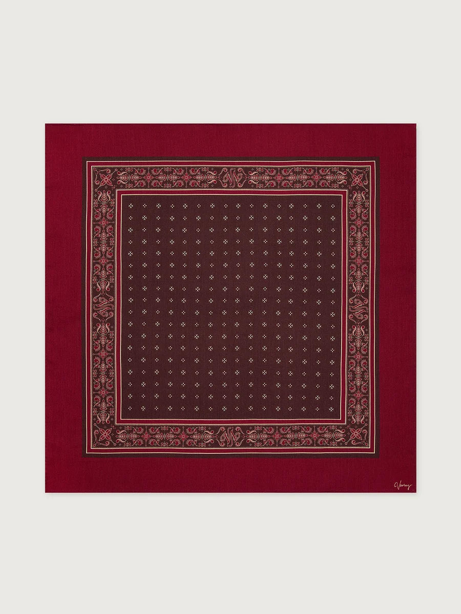 Wool Blend Border Scarf
