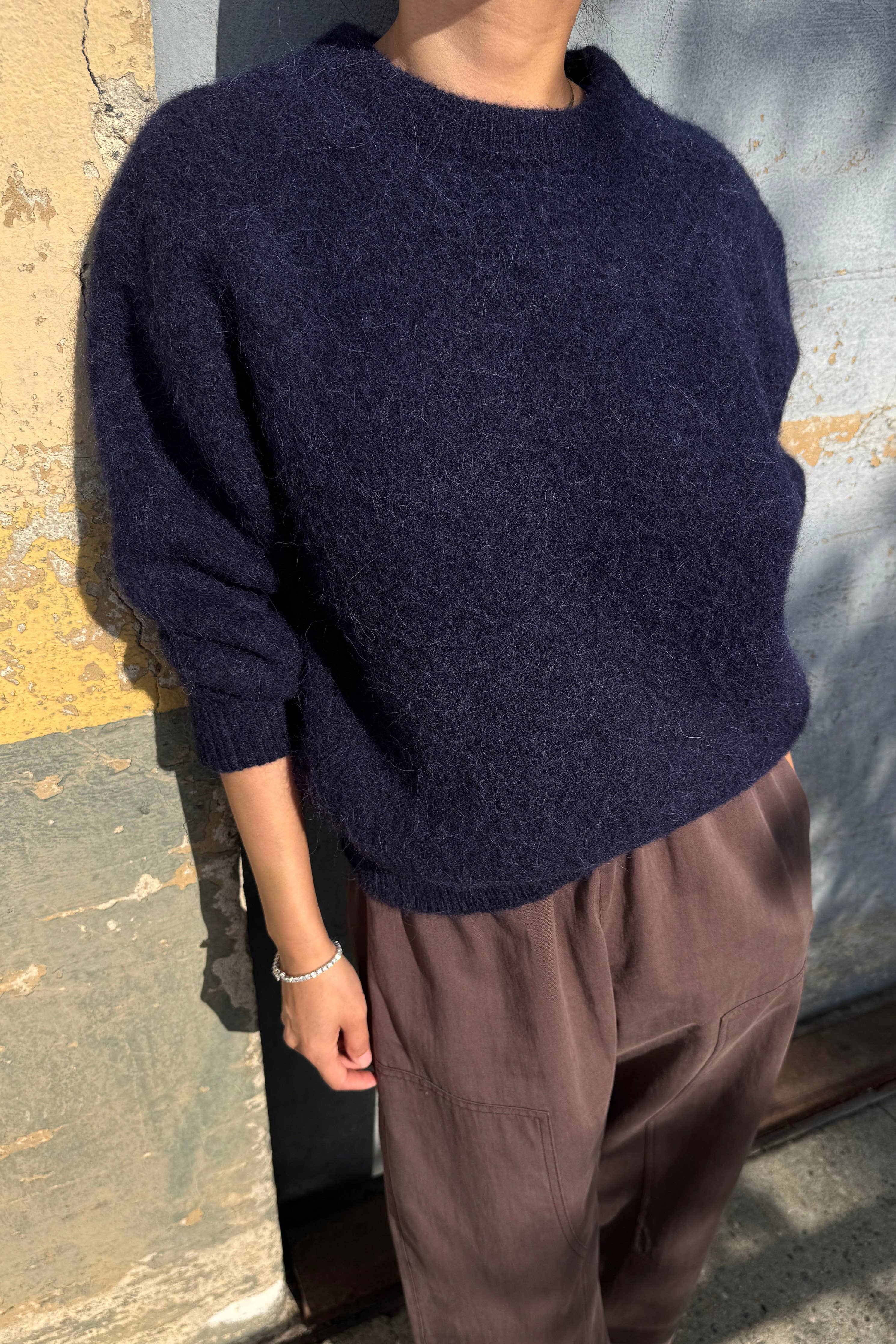 Elio Crew Neck Alpaca Sweater