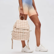 Quilted Puffer Nylon Backpack