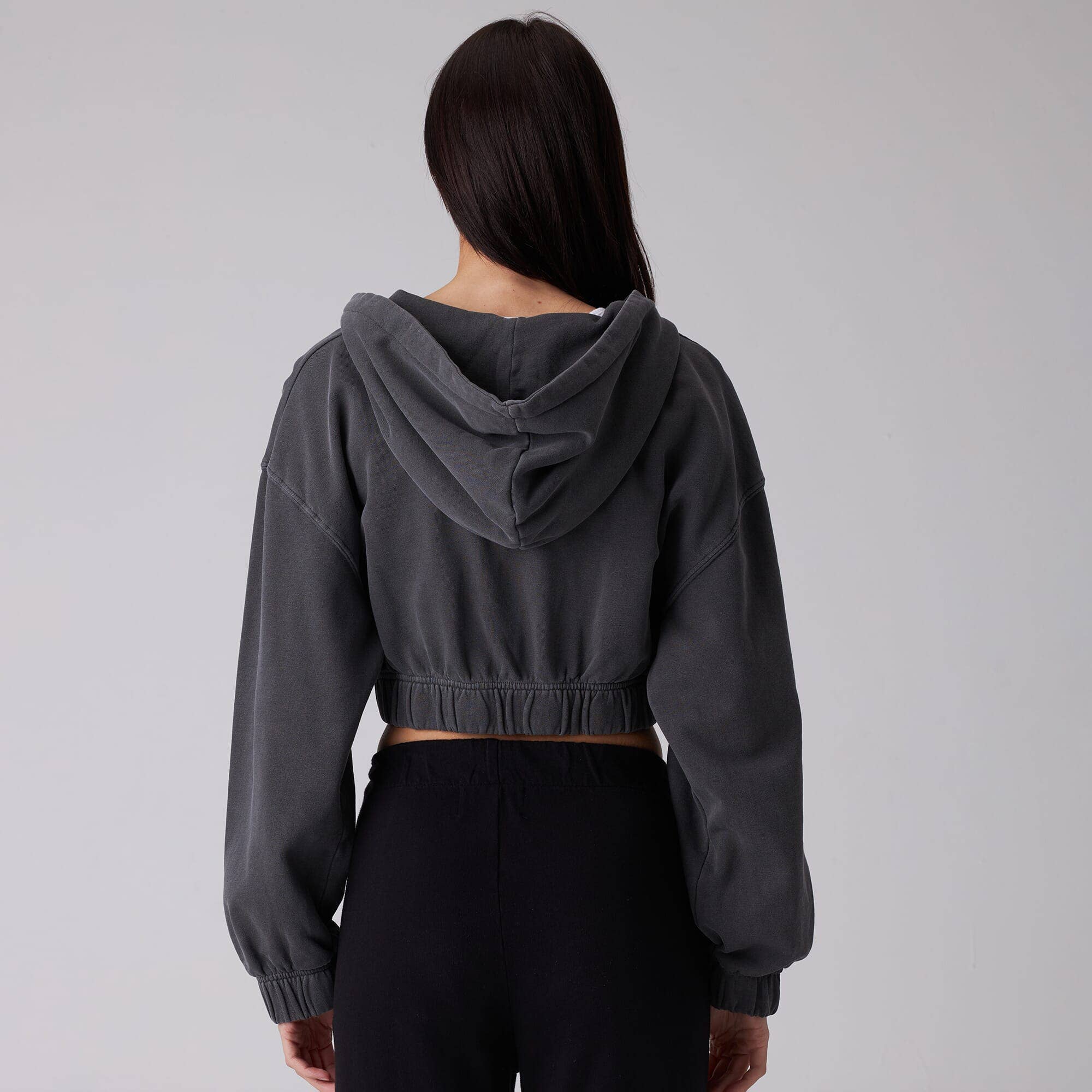 Zip Crop Sweatshirt