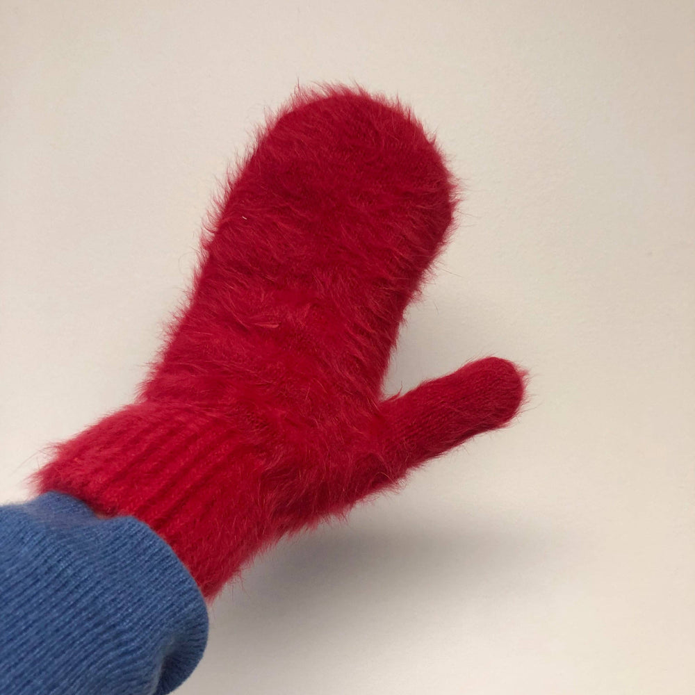 Fluffy Angora Mittens