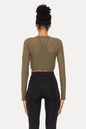 Sheer LS with Bra in Ivy
