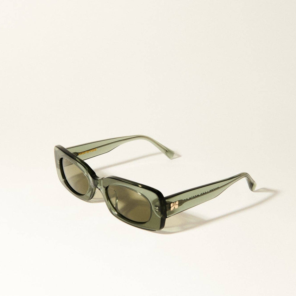 Iris - Verde Palma Green Rectangular Acetate Sunglasses