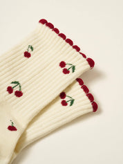 🍒 Little Cherry Petal Grip Sock, Pilates Socks