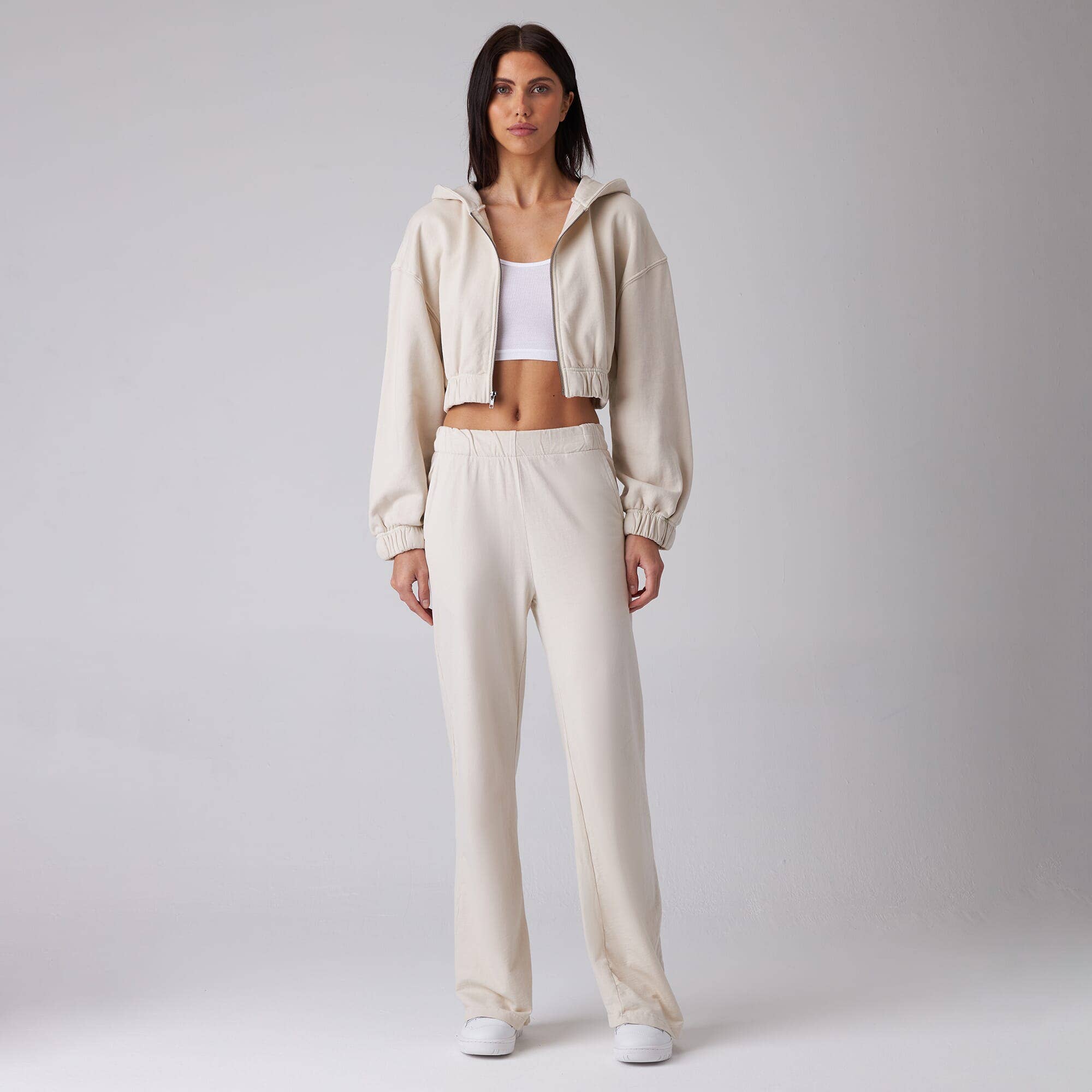 Zip Crop Sweatshirt
