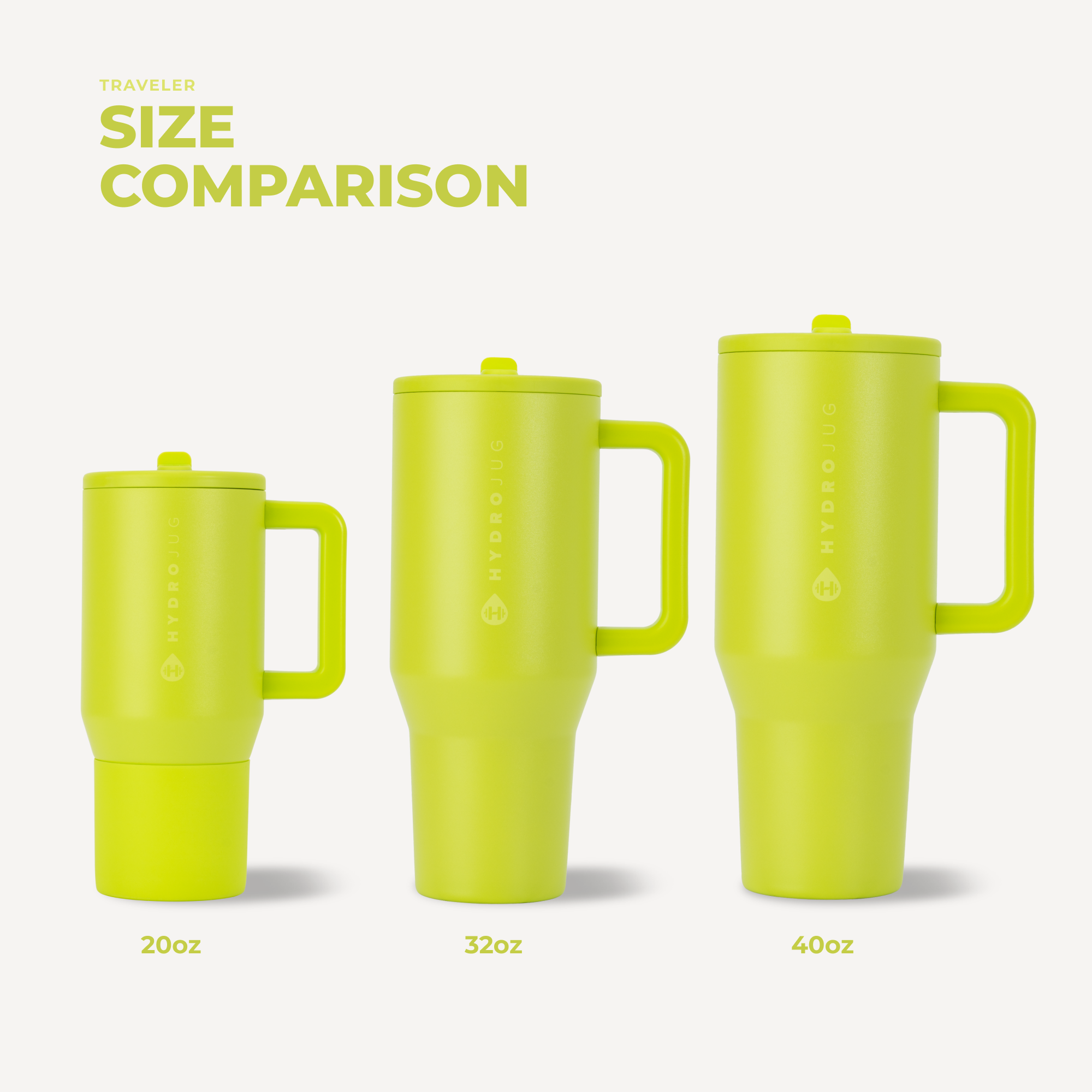 Lemon Lime HydroJug 32 oz Traveler Tumbler