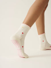 💕 Mini Heart Petal Grip Sock