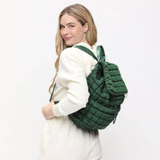 Quilted Puffer Nylon Backpack