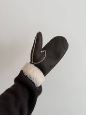 SHEARLING MITTENS