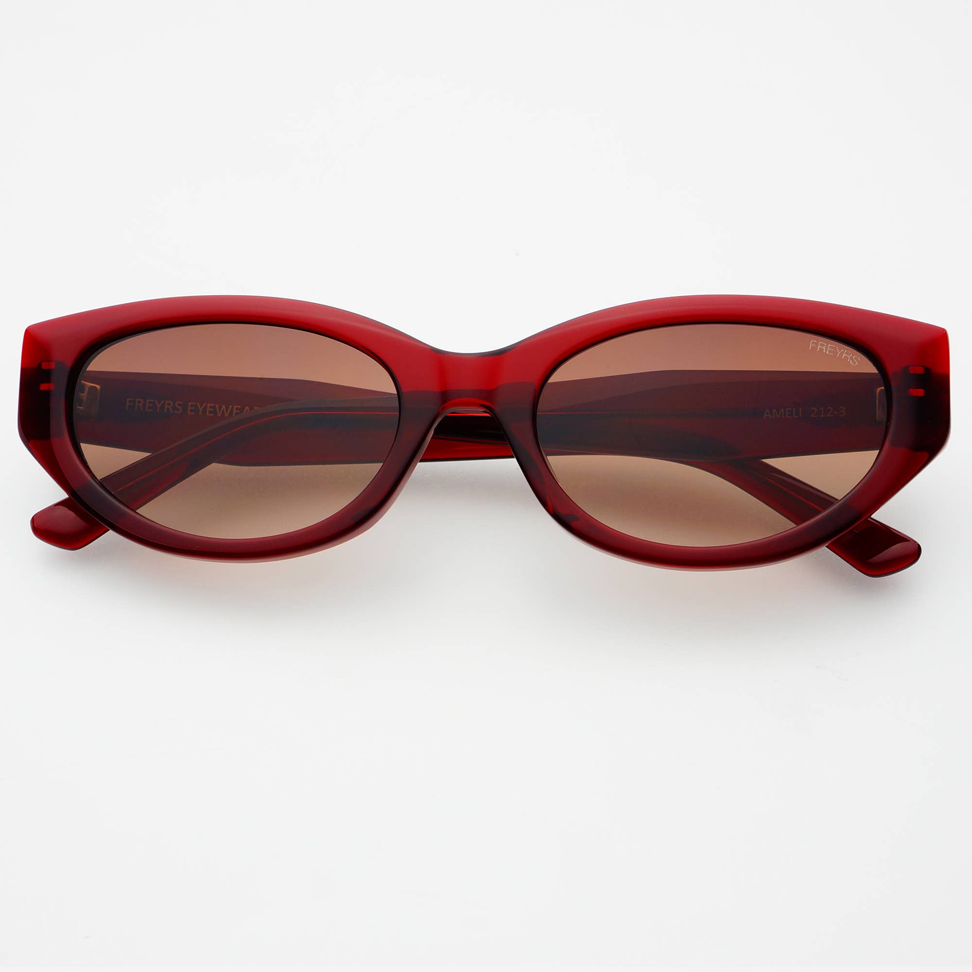 Ameli Acetate Cat-Eye Sunglasses Red