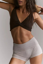 Never Better Reversible Twist Crop