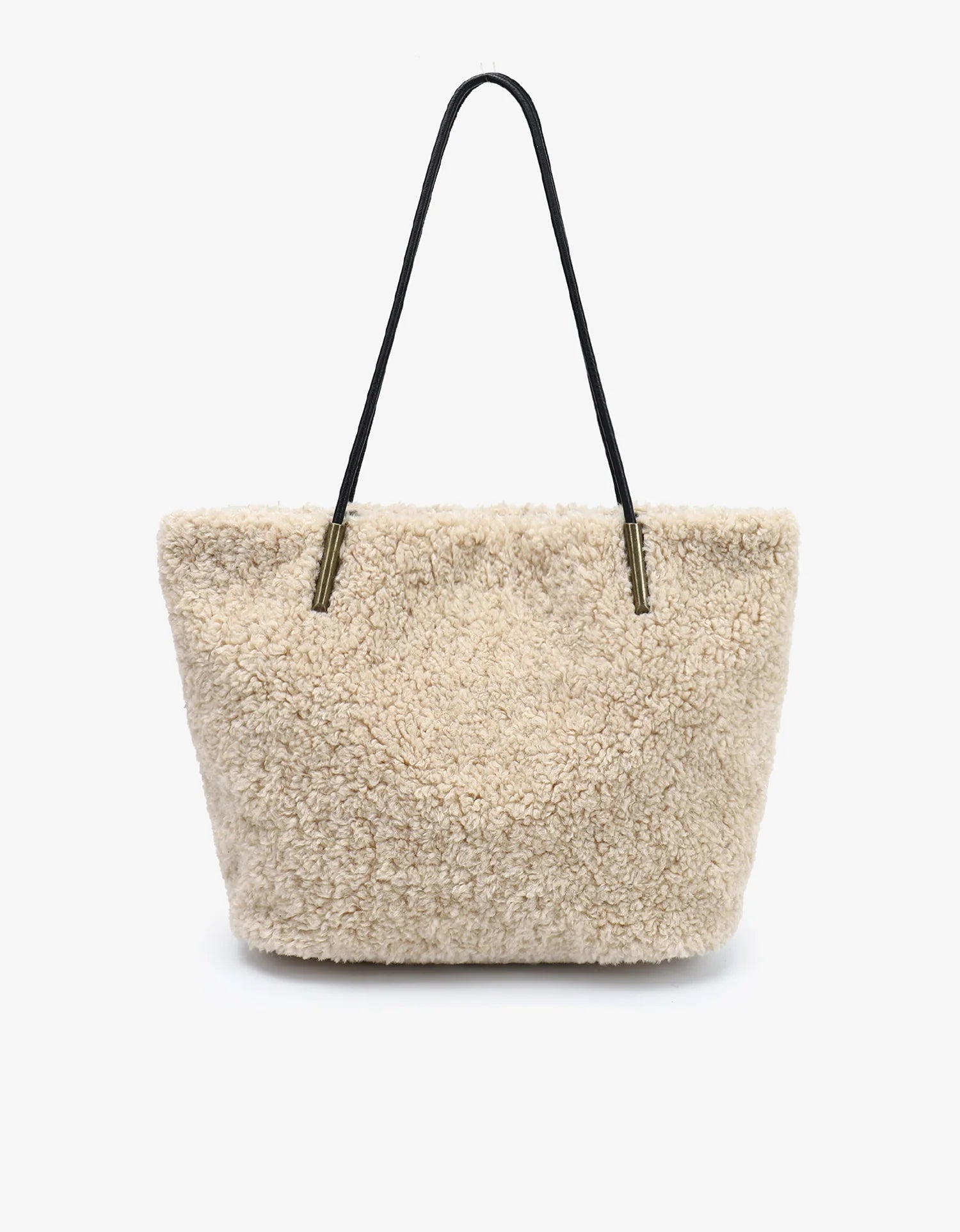 AKIMBO EAST WEST TOTE BAG SHEARLING BLACK