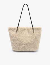AKIMBO EAST WEST TOTE BAG SHEARLING BLACK