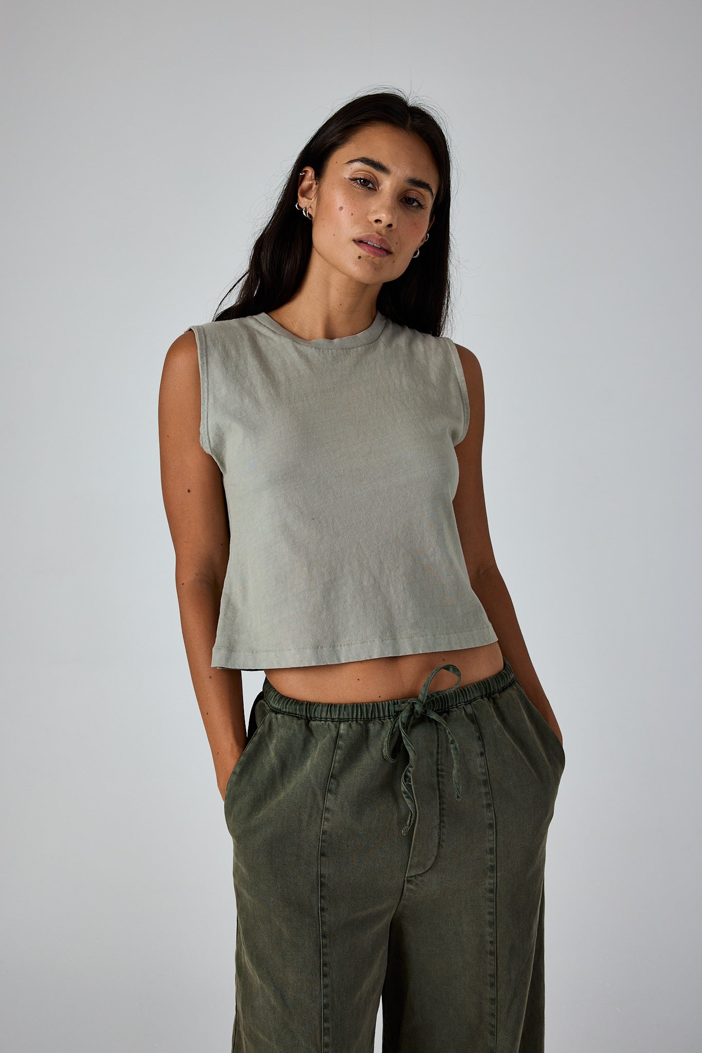 Muscle Tee in Sagebrush