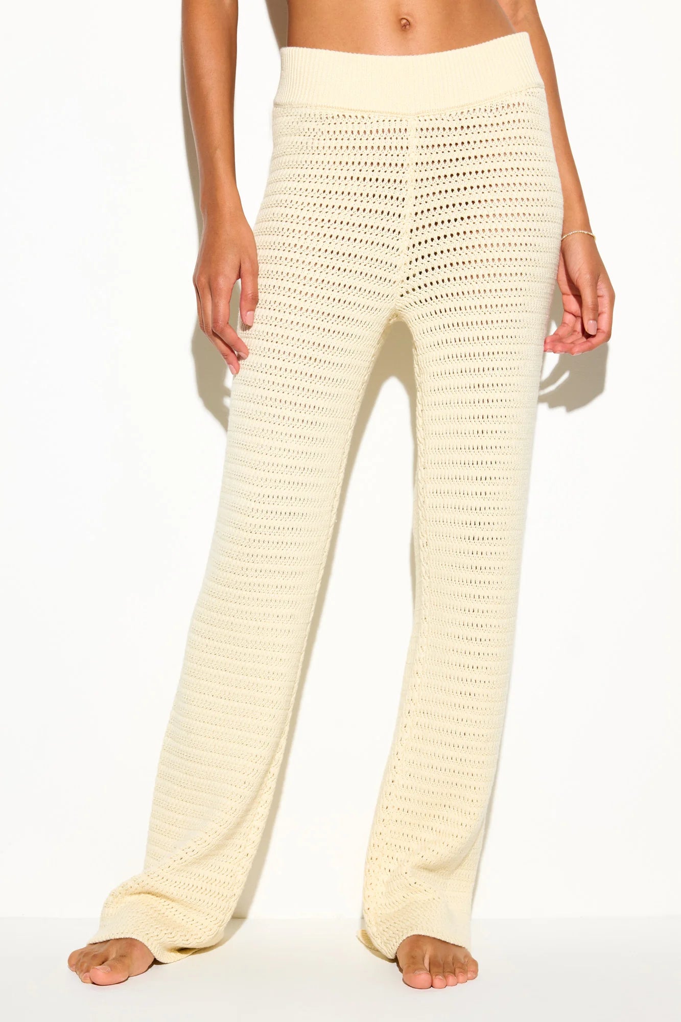 Halston Crochet Pant Canvas