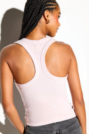 Grace Rib Tank Pink Dune