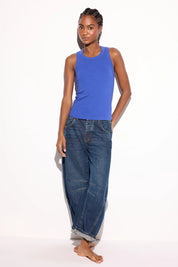Grace Rib Tank Electric Blue