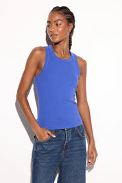 Grace Rib Tank Electric Blue