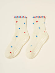 🇺🇸 USA Mini Heart Petal Grip Sock