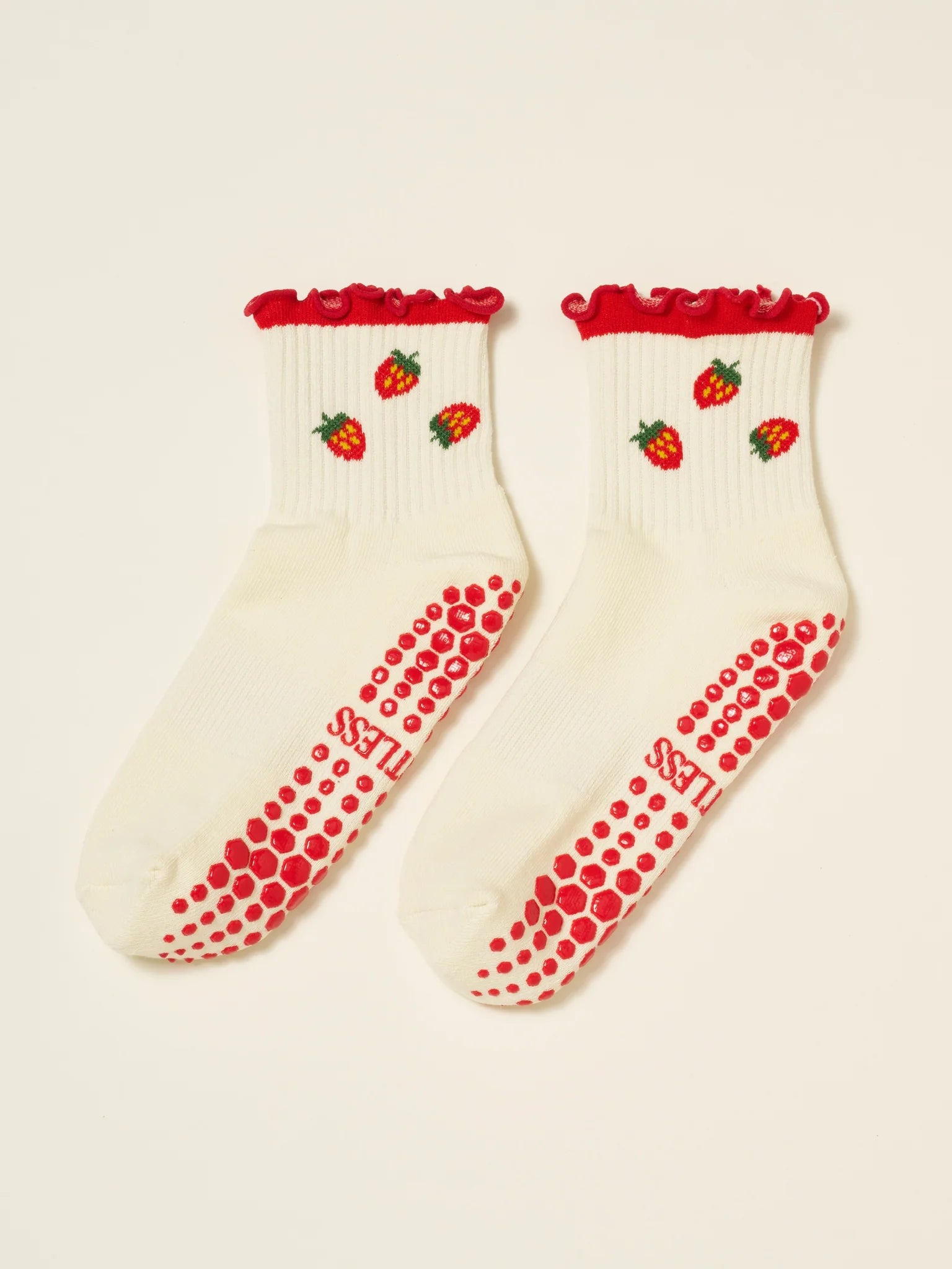 🍓 Strawberry Ruffle Grip Sock