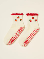 🍓 Strawberry Ruffle Grip Sock