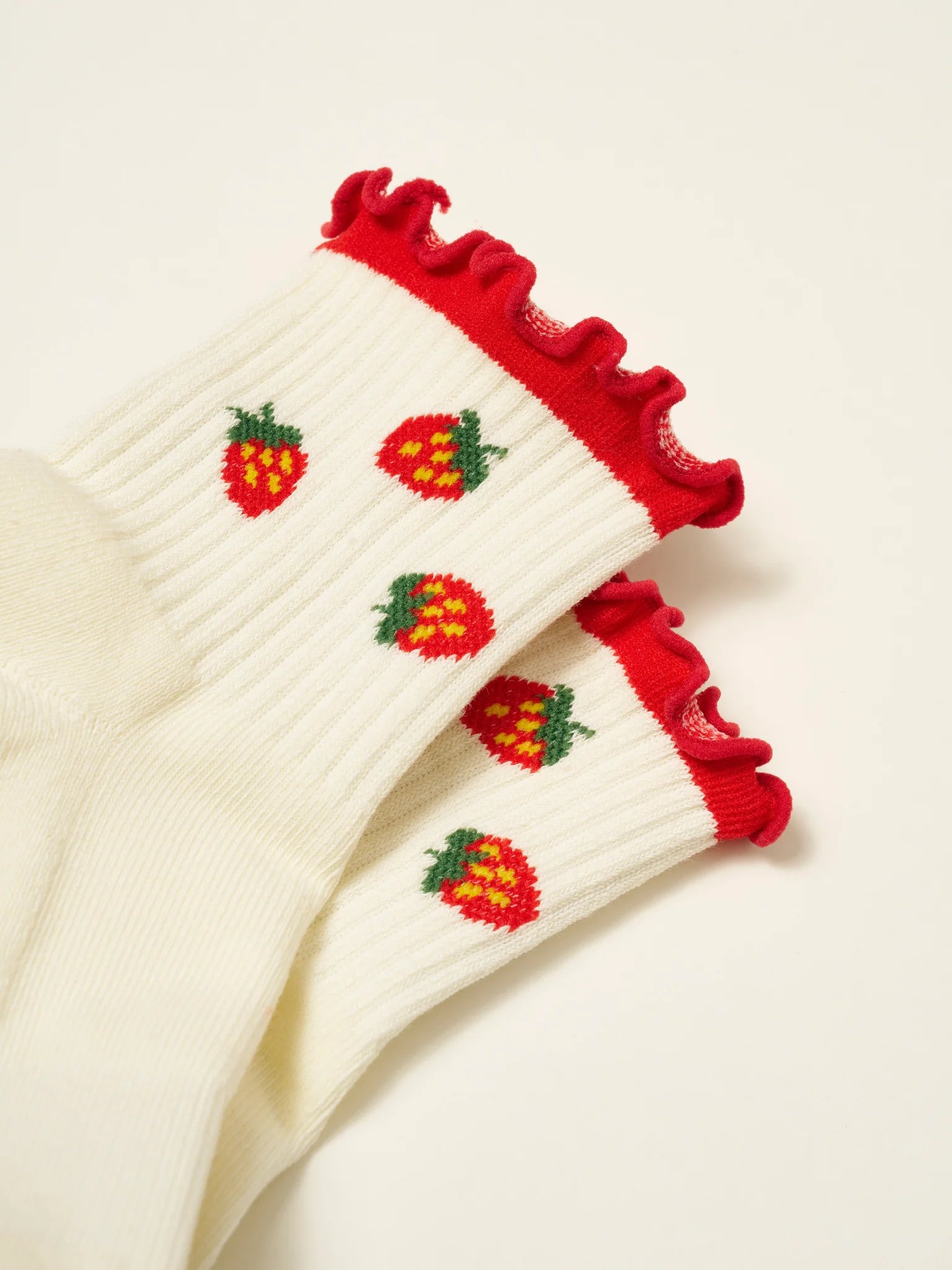 🍓 Strawberry Ruffle Grip Sock