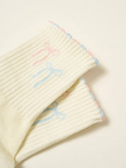 🎀 🎀 Ribbon Duo Petal Grip Sock