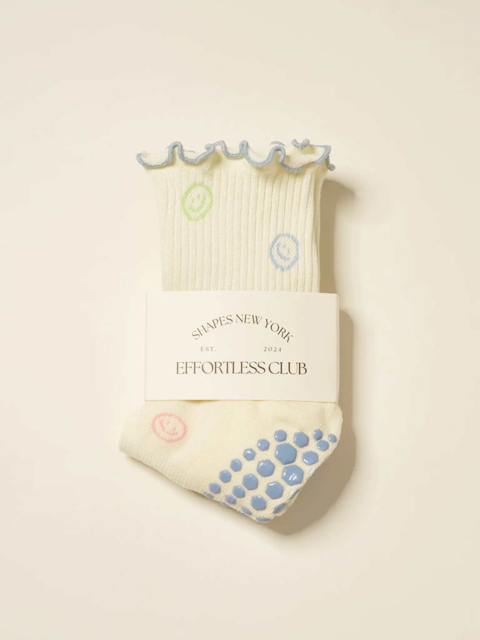 😊 Smiley Face Ruffle Grip Sock