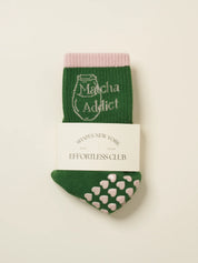 🍵 Matcha Addict Grip Sock