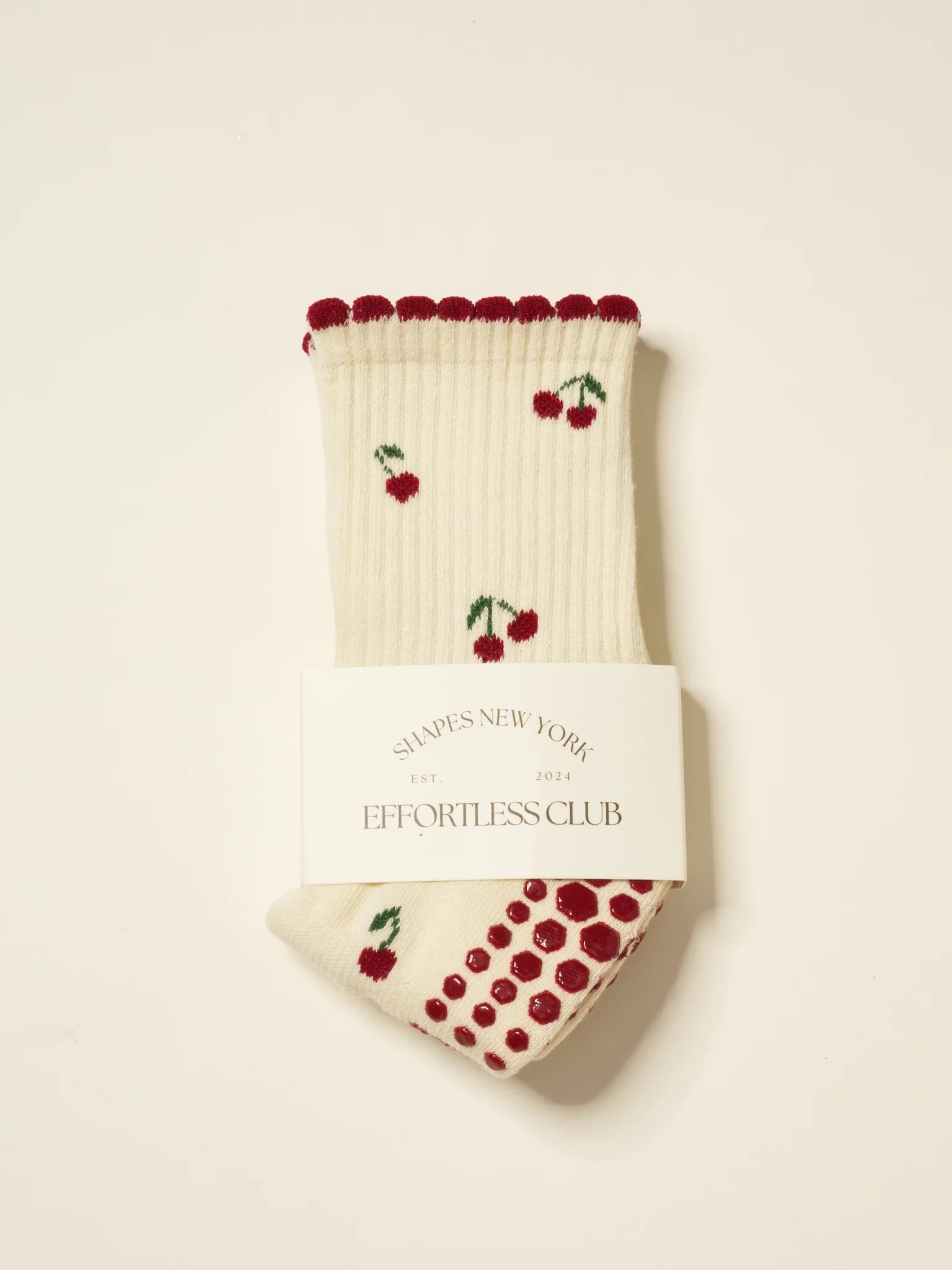 🍒 Little Cherry Petal Grip Sock