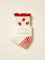 🍓 Strawberry Ruffle Grip Sock