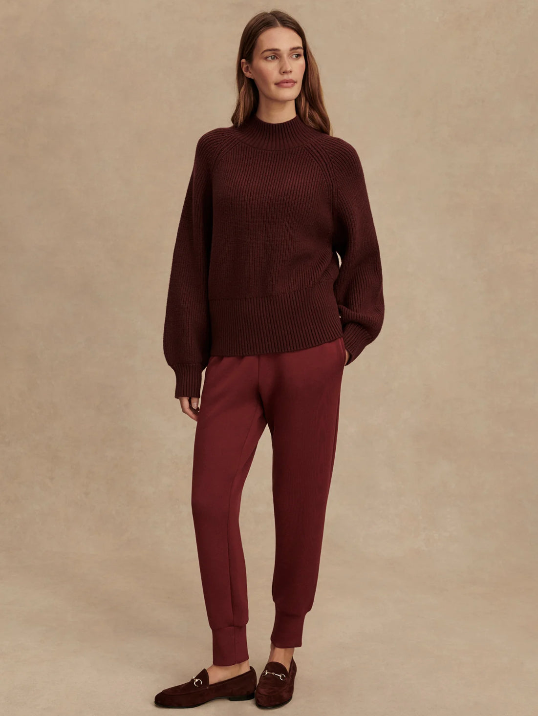 Martina High Neck Rib Knit