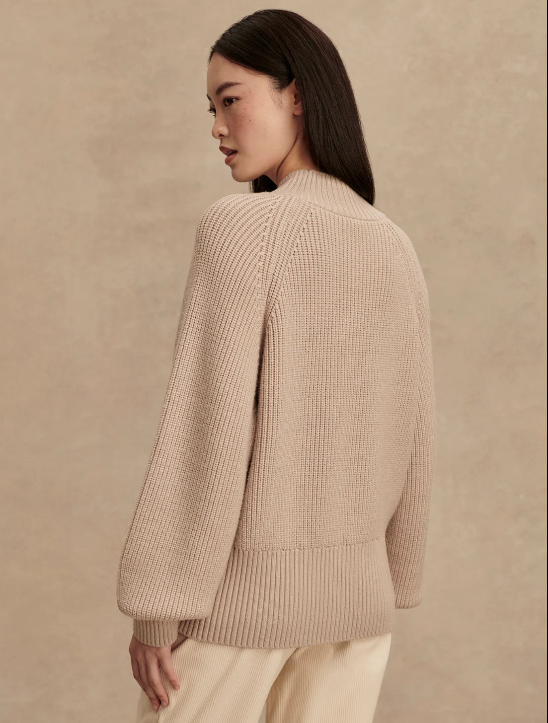 Martina High Neck Rib Knit