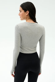 Louise Rib Long Sleeve Crop