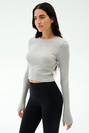 Louise Rib Long Sleeve Crop
