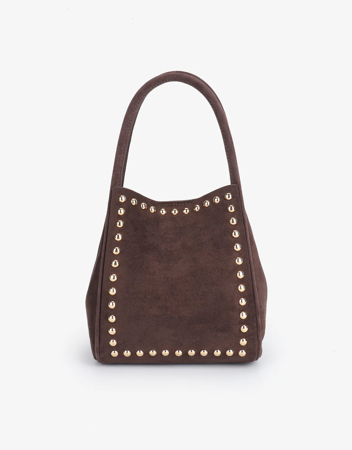 HOLLACE MINI TOTE STUDDED FAUX SUEDE