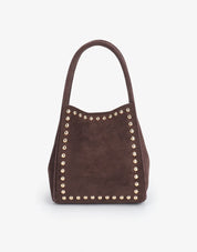 HOLLACE MINI TOTE STUDDED FAUX SUEDE