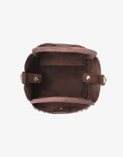 HOLLACE MINI TOTE STUDDED FAUX SUEDE