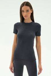 Louise Rib Short Sleeve