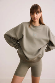 Zany Oversized Sweater in Olive